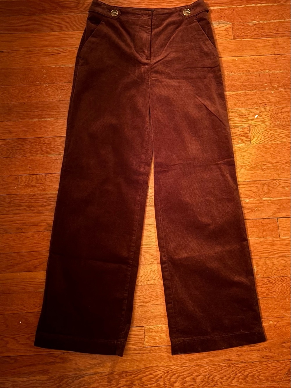 Talbots Corduroy Wide-Leg Pants in Brown